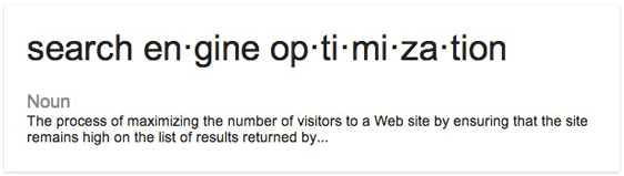 Definition of SEO