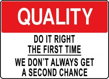 Quality warning