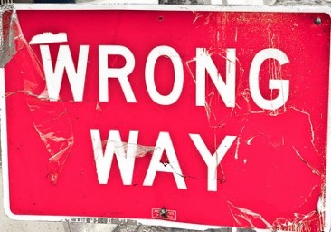 wrong way
